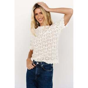 NWT- Baltic Born Serenity Knit Sweater Top | Cream Size L